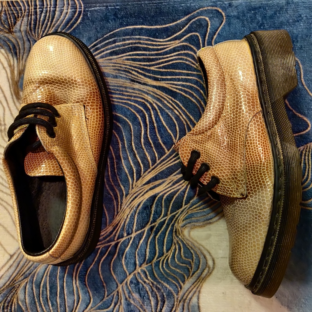 Topshop Kind Snakeskin Oxfords 37 Made in Spain